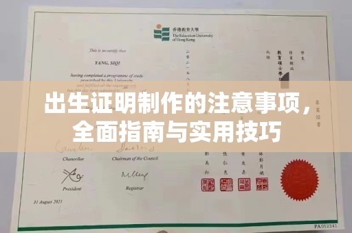 西咸出生证明制作的注意事项，全面指南与实用技巧