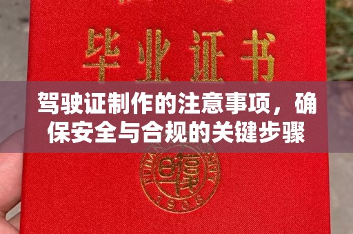 西咸驾驶证制作的注意事项，确保安全与合规的关键步骤